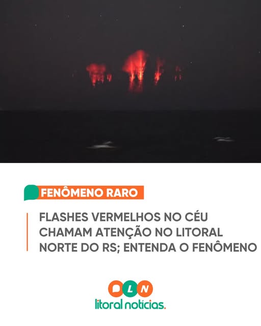 Flashes avermelhados surpreendem moradores no litoral