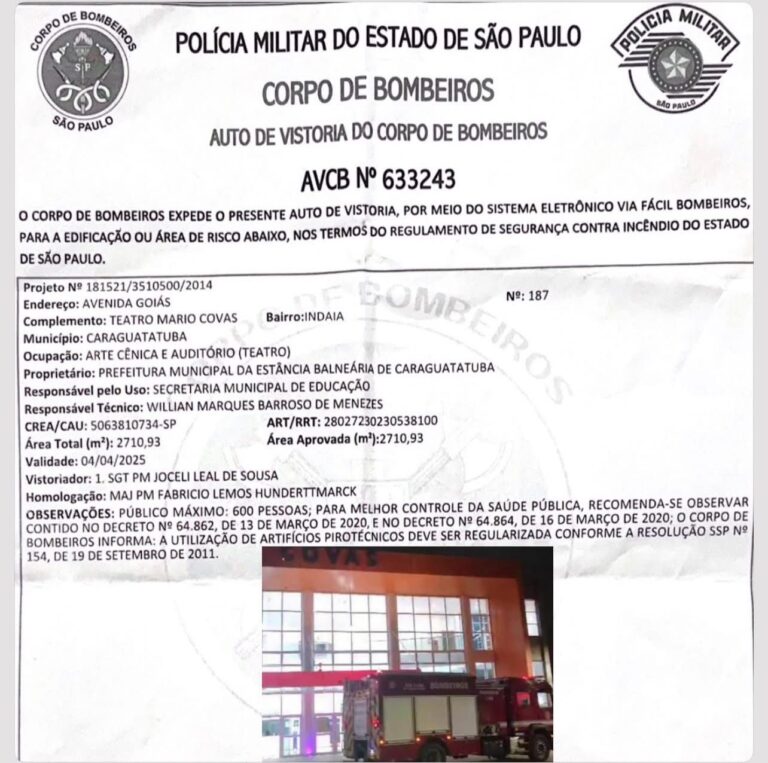 Teatro Mario Covas opera irregularmente em Caraguatatuba