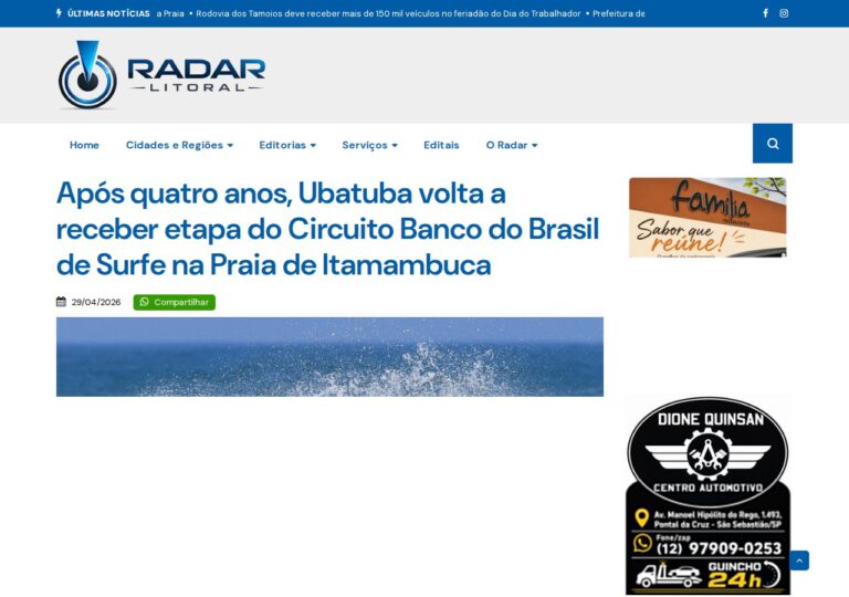 Ubatuba recebe etapa do Circuito Banco do Brasil