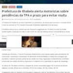 Ilhabela alerta motoristas sobre pendências da TPA e prazo