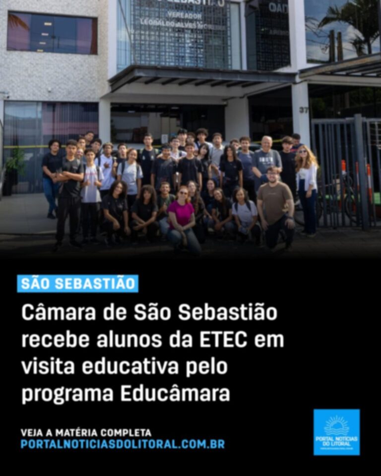 Câmara de São Sebastião recebe alunos de ETEC
