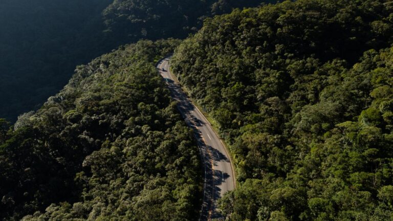 Tráfego moderado na rodovia Mogi-Bertioga