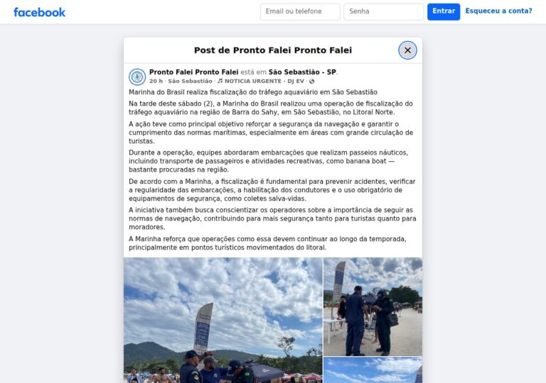 Marinha do Brasil realiza fiscalização do tráfego aquaviário