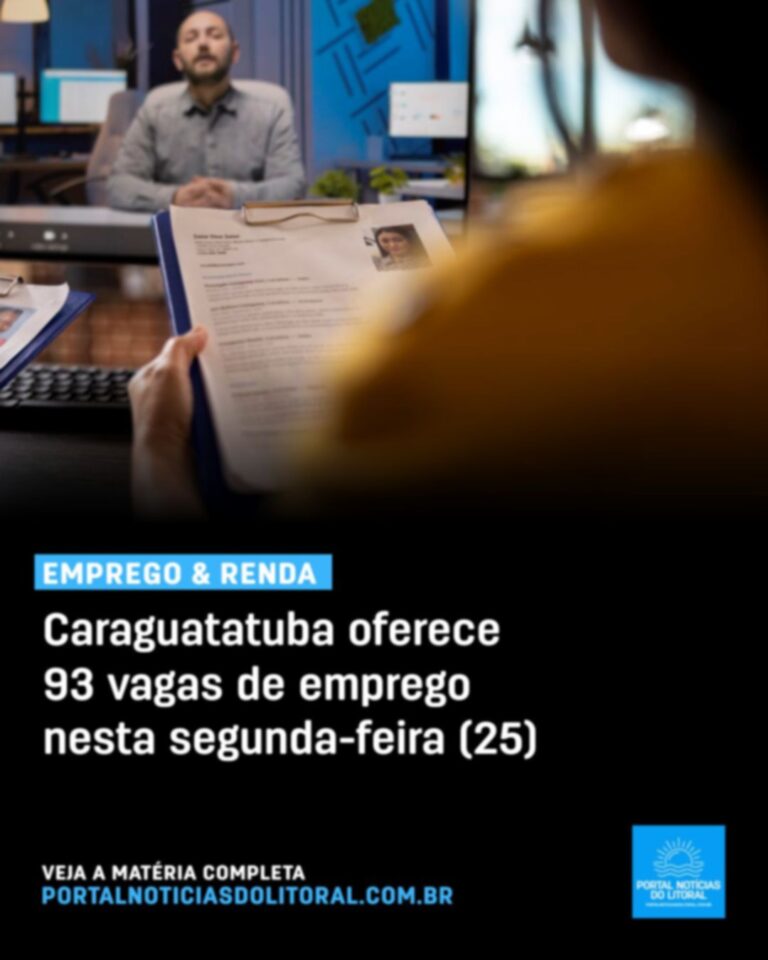 PAT de Caraguatatuba oferece 93 vagas de emprego