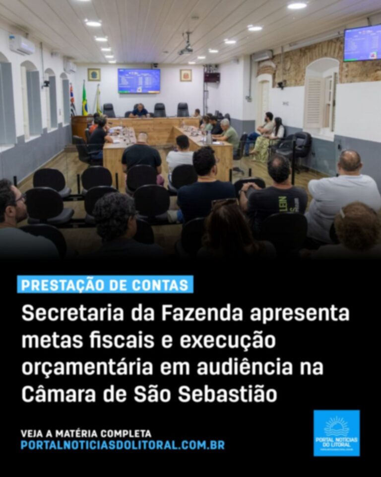 Audiência pública sobre prestação de contas em São Sebastião