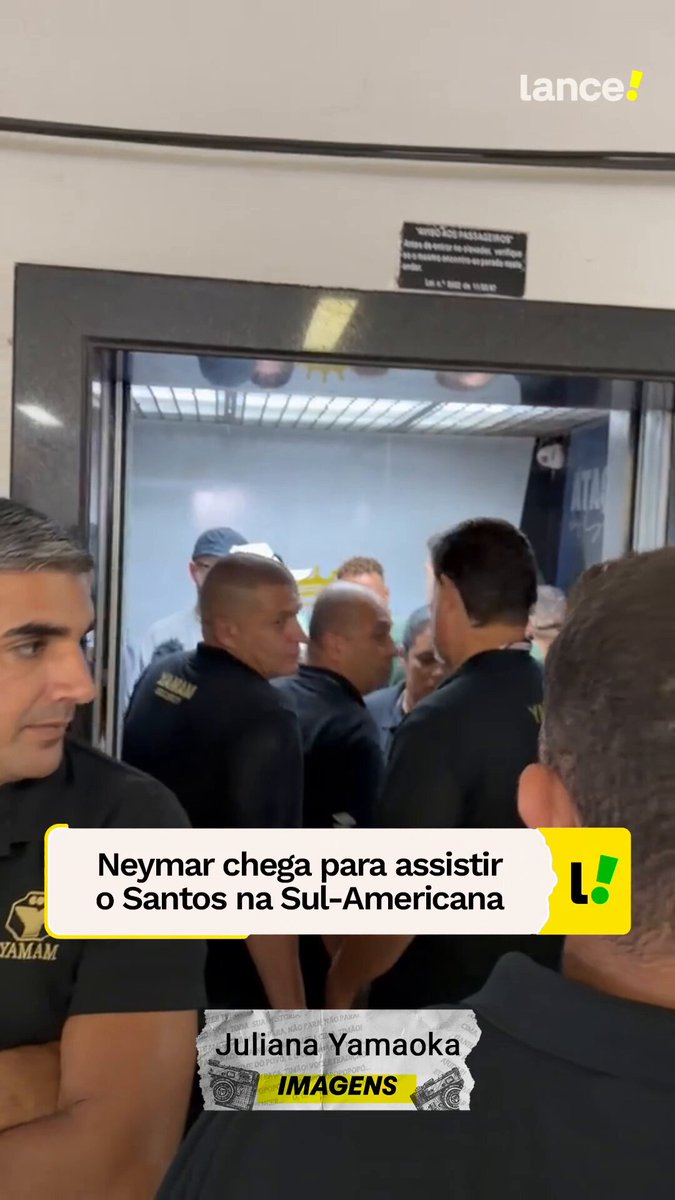 Neymar chegou para acompanhar o Santos na partida