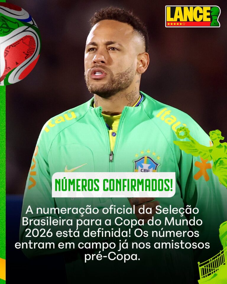 Seleção revela numeração oficial para Copa 2026