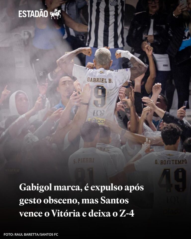 Gabigol marca e é expulso, Santos vence