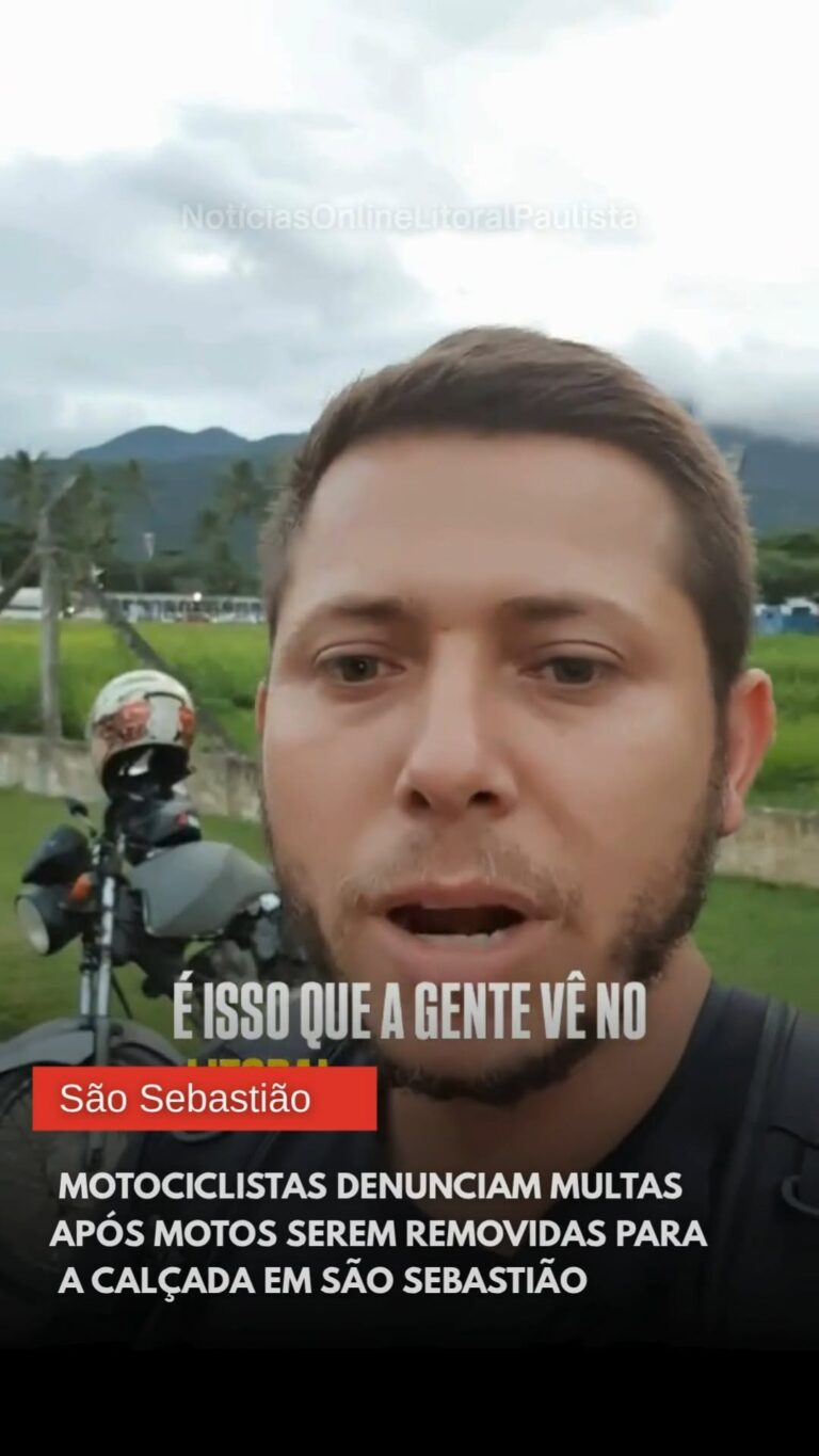 Motociclistas multados em são sebastião após caminhão ocupar espaço