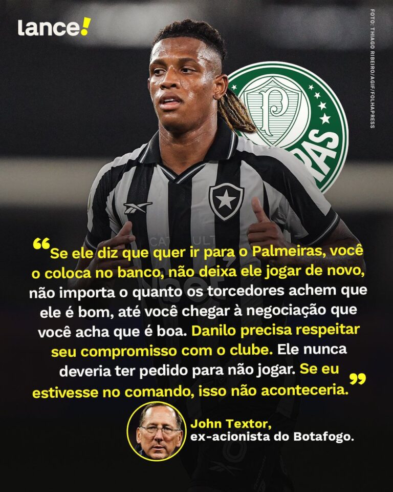 John Textor critica recusa de Danilo ao Botafogo