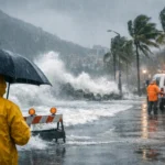 Chuvas fortes no Litoral Norte de São Paulo aumentam
