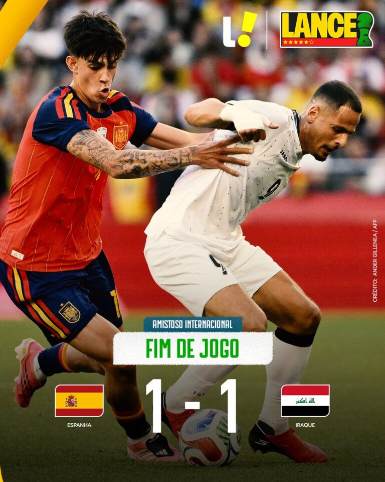 Espanha empata 1 a 1 com Iraque