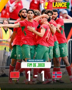 Marrocos empata com Noruega antes da Copa