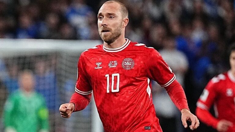 Eriksen está com família e de bom humor