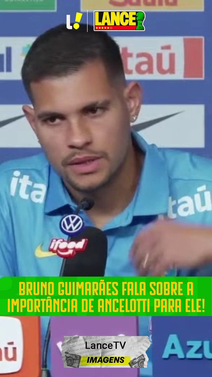 Bruno Guimarães destaca Ancelotti antes da Copa