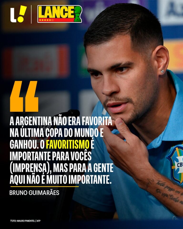 Bruno Guimarães desmina favoritismo na Copa
