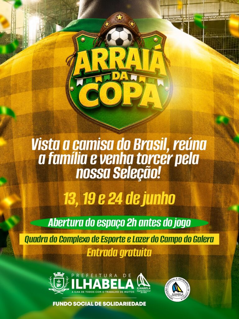 Ilhabela lança Arraiá da Copa com telão