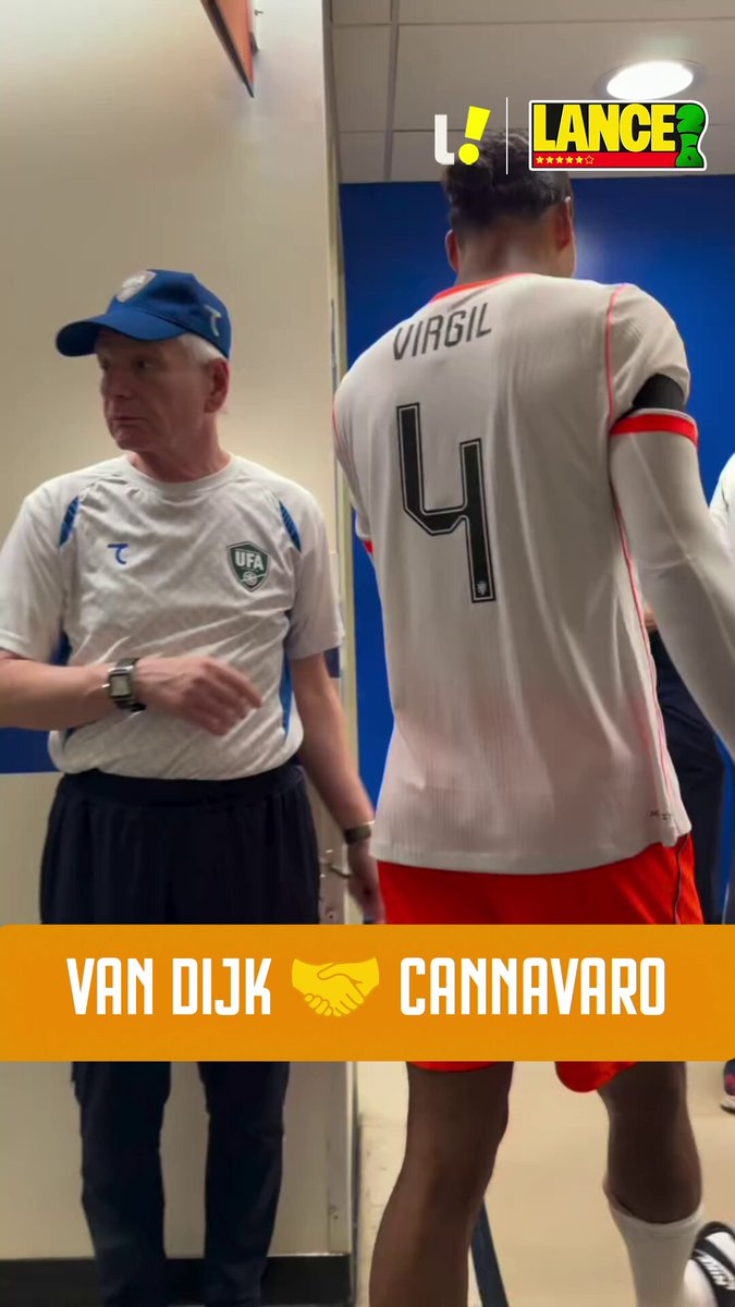 Cannavaro e Van Dijk se encontram após amistoso