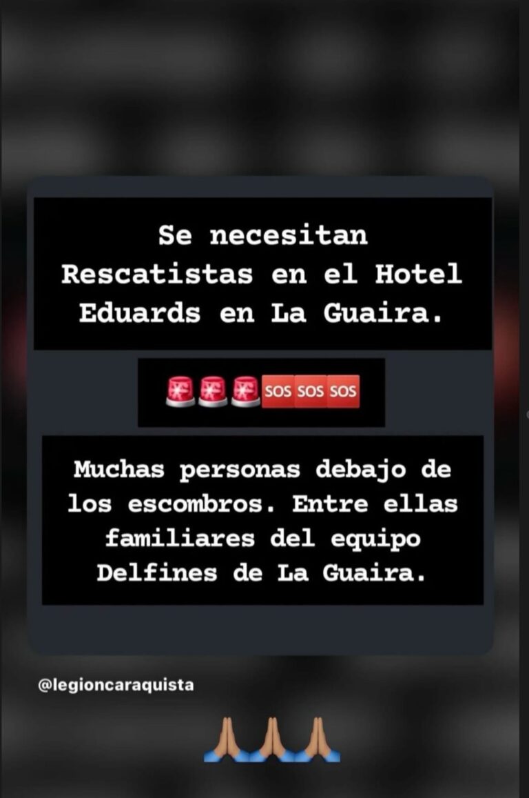 Jogadores venezuelanos pedem ajuda para vítimas de terremoto