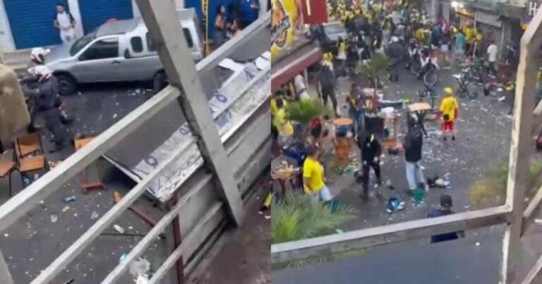 Confusão em paraisópolis após vitória do brasil