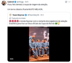 Uniforme da seleção vira meme nas redes