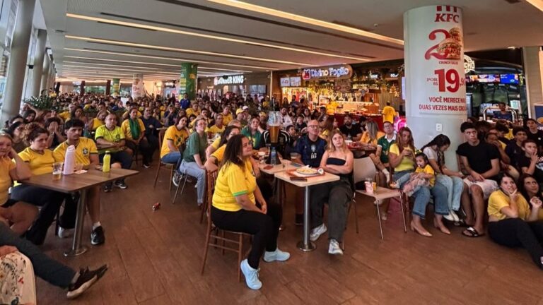 Serramar Shopping transmite Brasil x Noruega