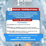 Defesa Civil alerta queda de temperatura em Ilhabela