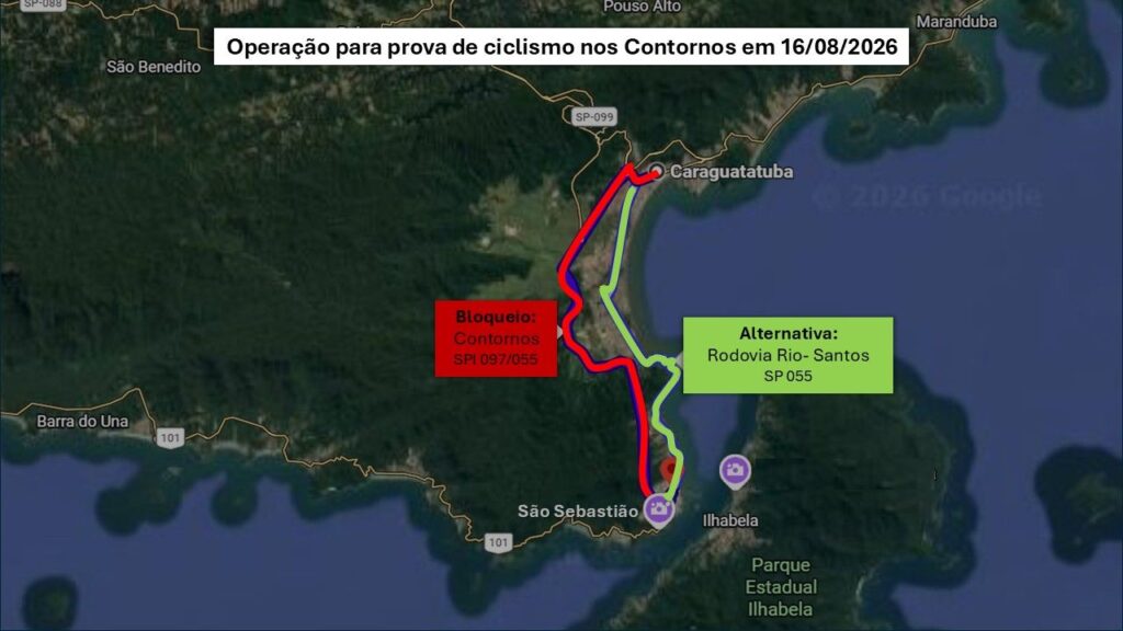 Rodovia dos Tamoios será bloqueada em 16 de agosto