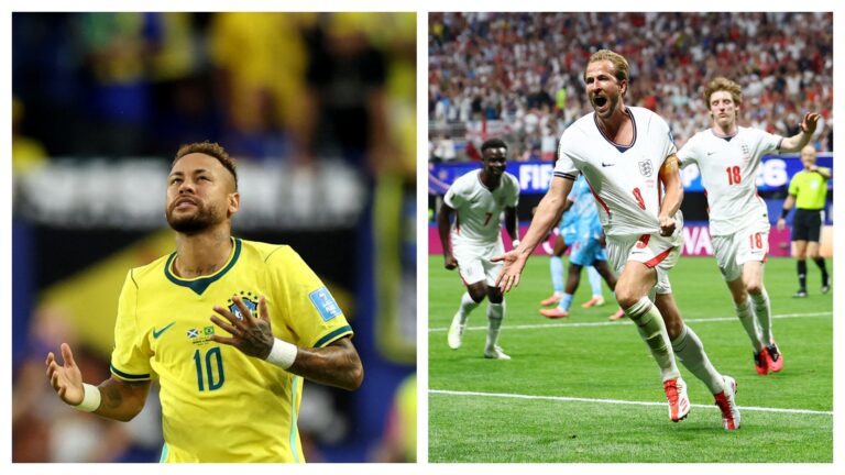 Brasil e Inglaterra jogam as oitavas da Copa
