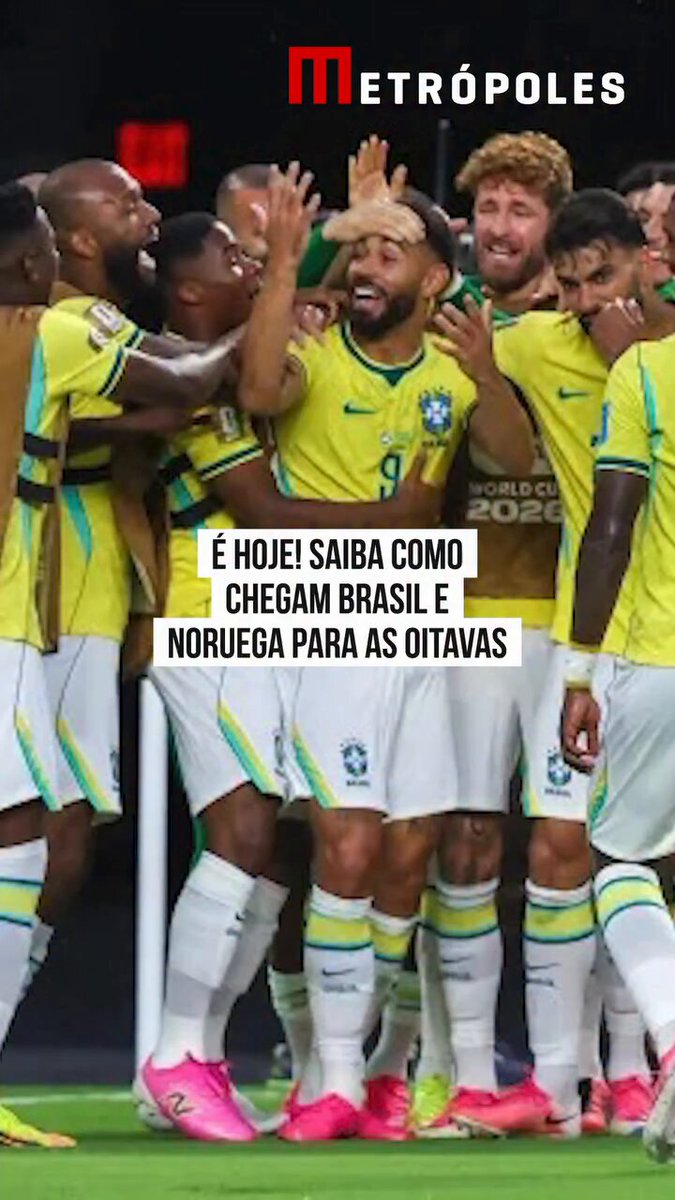 Brasil e Noruega se enfrentam nas oitavas