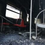 Botão de emergência de trem pega fogo em SP