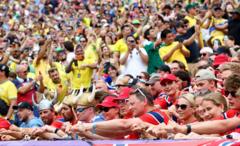Brasil inicia duelo 0 a 0 contra Noruega