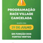 Race Village suspende evento devido a ventos