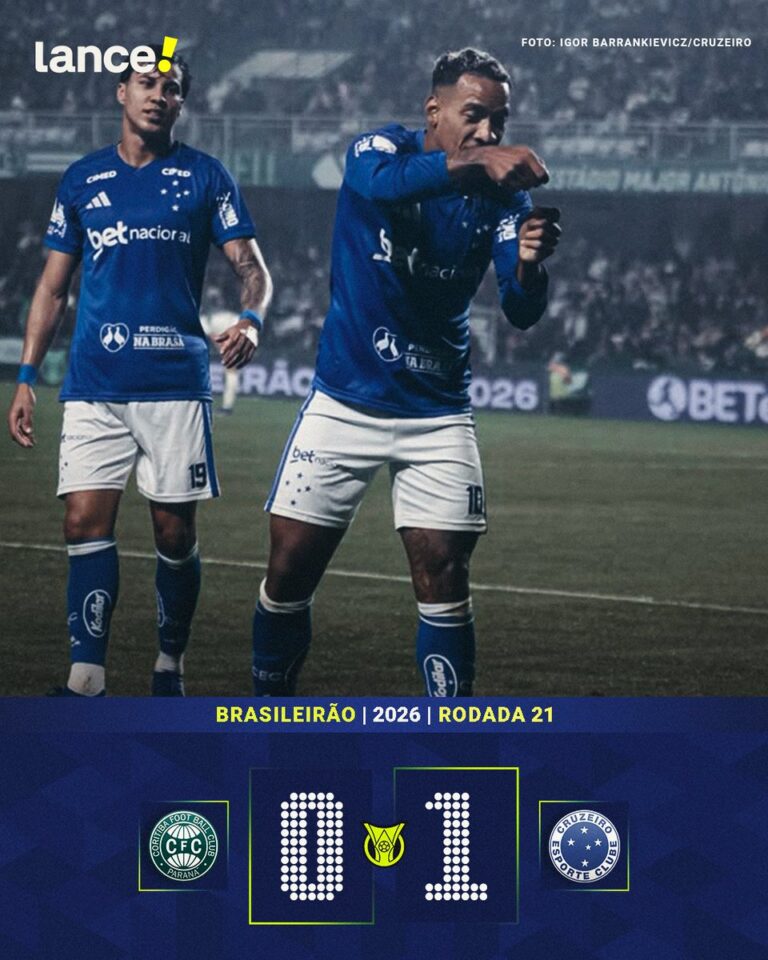 Cruzeiro vence Coritiba com gol de Matheus Pereira