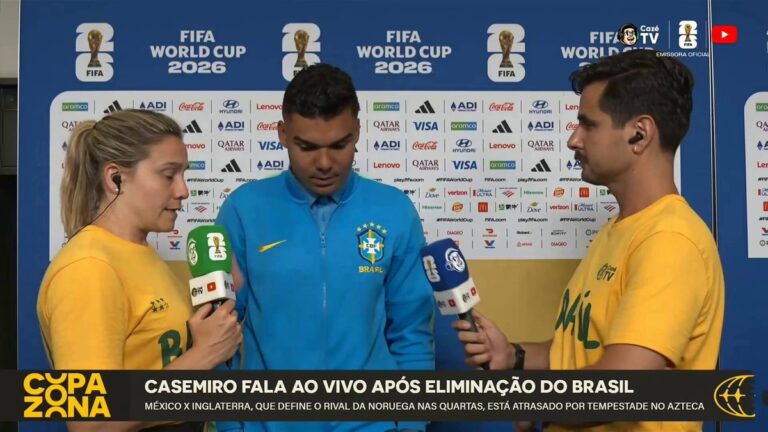 Casemiro chora após derrota do Brasil