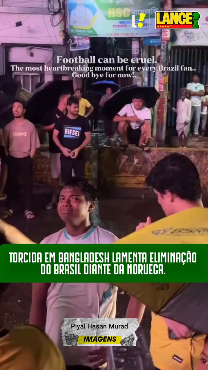 Torcedores brasileiros lamentam eliminação na Bangladesh
