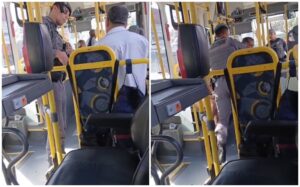 Policial militar retira motorista de ônibus em São Paulo