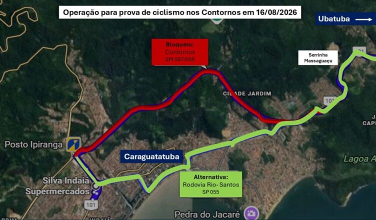Contornos da Tamoios são interditados para prova de ciclismo