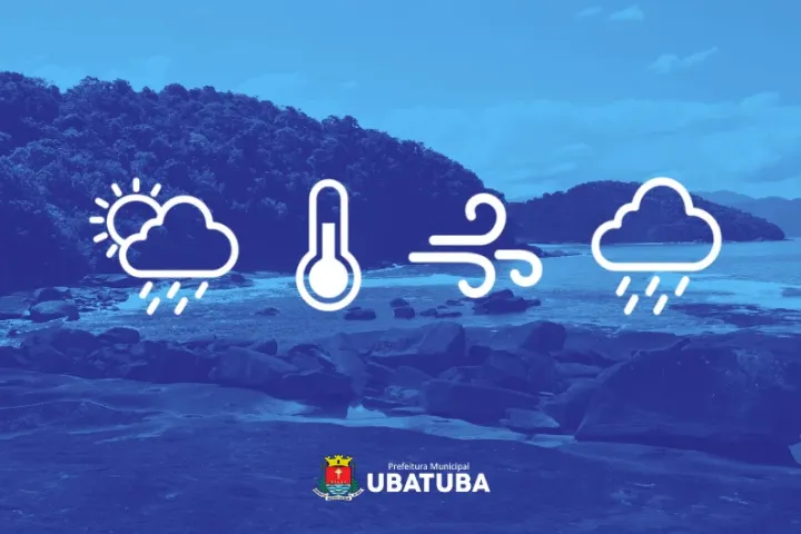 Ubatuba tem alerta de chuva forte e ventos