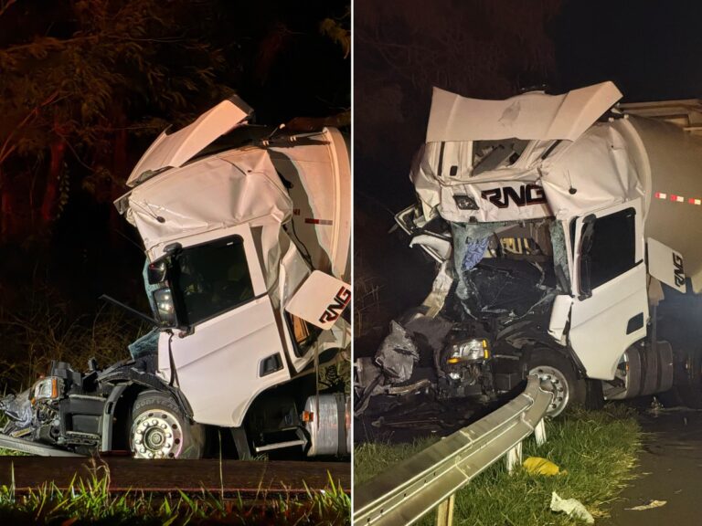 Motorista de carreta morre em colisão na SP-310