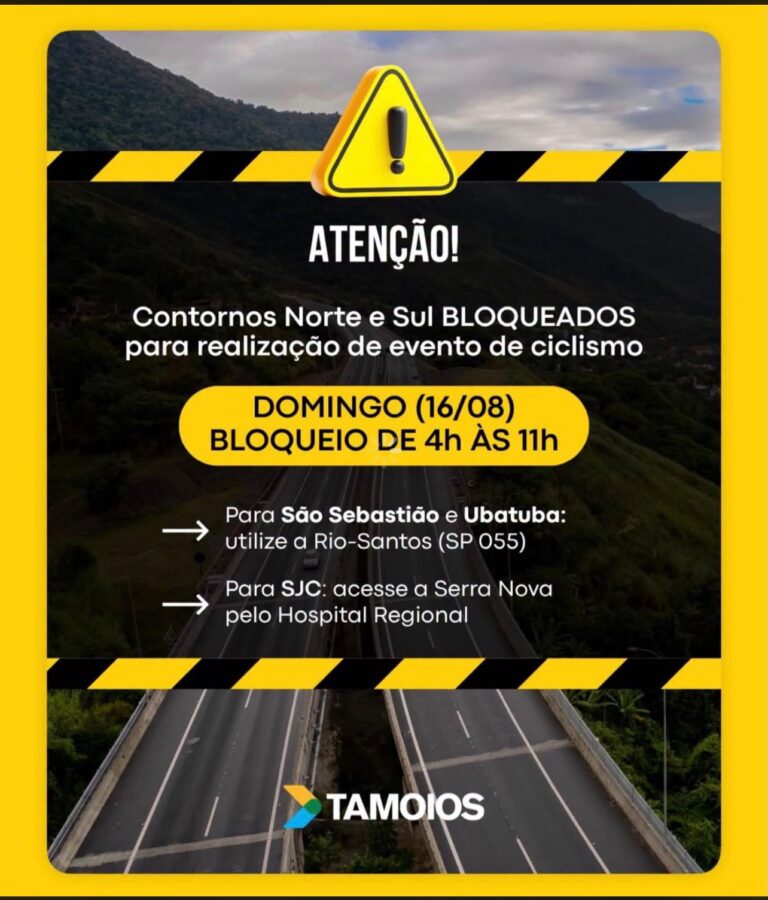 Contornos da Tamoios fecham para prova de ciclismo