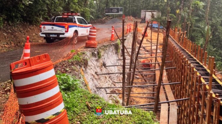 Ubatuba interdita estrada Monte Valério para drenagem