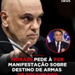 Moraes solicita PGR decisão sobre armas de Bolsonaro