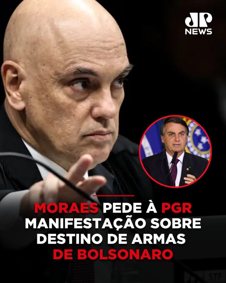 Moraes solicita PGR decisão sobre armas de Bolsonaro