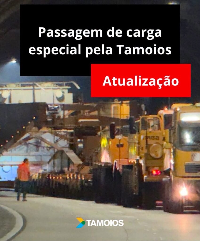 🚨 ATENÇÃO, MOTORISTAS! CARGA ESPECIAL SEGUE PELA TAMOIOS NESTA QUINTA-FEIRA A Ro