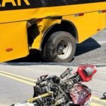 Motociclista morre após colidir com ônibus escolar em Ubatuba