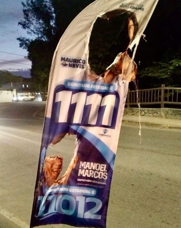 Wind banner de João Colucci é incendiado em Ilhabela
