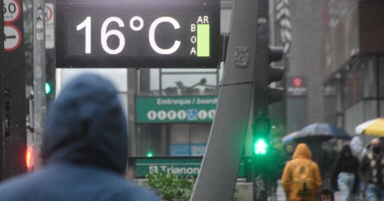 São Paulo enfrenta chuva e frio neste domingo