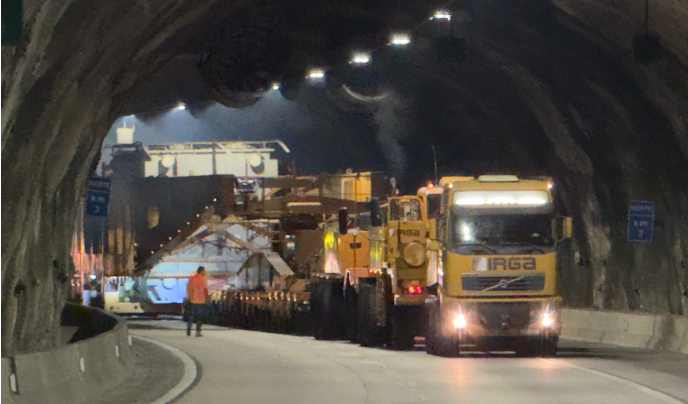 Tamoios inicia operação noturna para transportar transformador