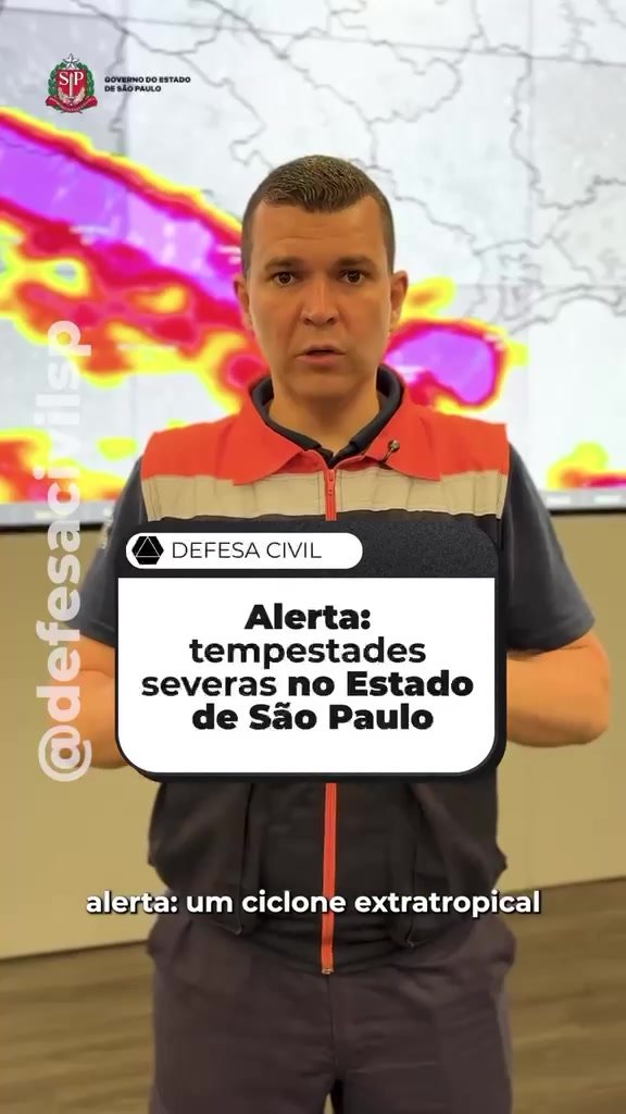 Atenção para o risco de tempestades em São Paulo